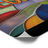 Close-up glas in lood met neurodiversiteit in de r poster (Hoek)