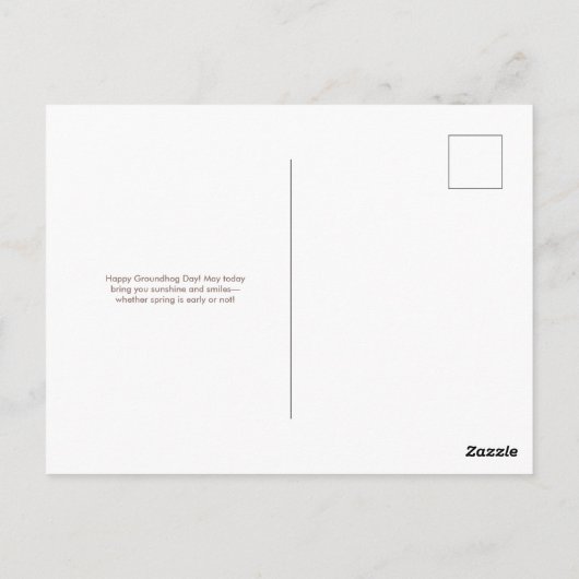 Close-up Groundhog Portret Briefkaart (Achterkant)