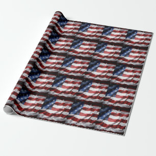 Close-up grunge Amerikaanse vlag. Cadeaupapier