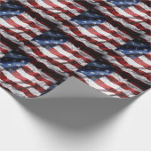 Close-up grunge Amerikaanse vlag. Cadeaupapier (Hoek)