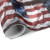 Close-up grunge Amerikaanse vlag. Cadeaupapier (Rol Hoek)