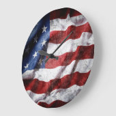 Close-up grunge Amerikaanse vlag. Grote Klok (Hoek)