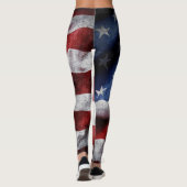 Close-up grunge Amerikaanse vlag. Leggings (Achterkant)