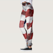 Close-up grunge Amerikaanse vlag. Leggings (Links)
