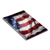 Close-up grunge Amerikaanse vlag. Notitieboek (Rechterzijde)