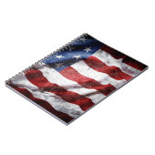 Close-up grunge Amerikaanse vlag. Notitieboek (Linkerzijde)