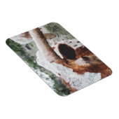 Close-up Impressionist geschilderd Longhorn Magneet (Rechterzijde)