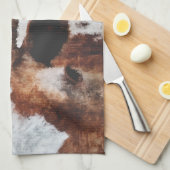 Close-up Impressionist geschilderd Longhorn Theedoek (Quarter Fold)