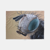 Close-up insectenkop fleece deken (Voorkant (Horizontaal))