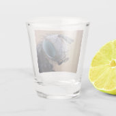 Close-up insectenkop shot glas (Achterkant)