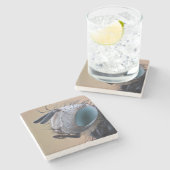 Close-up insectenkop stenen onderzetter (Zijkant)