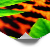 Close-up jaguar luipaard gezicht met groene ogen poster (Hoek)