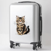 Close-up kattenportret sticker (Koffer)