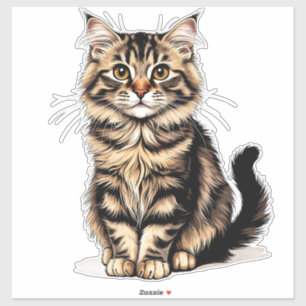 Close-up kattenportret sticker