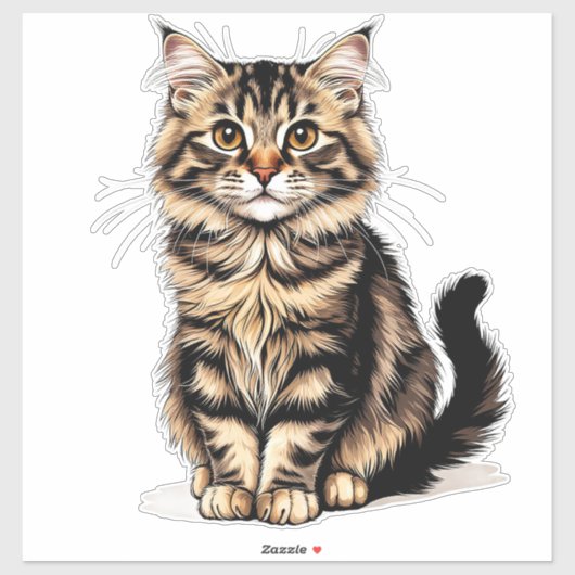 Close-up kattenportret sticker (Vel)