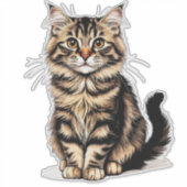 Close-up kattenportret sticker (Voorkant)