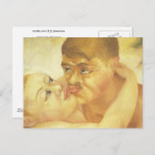 Close-up (Kiss), D.H. Lawrence Fine Art Briefkaart (Voorkant / Achterkant)