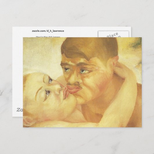 Close-up (Kiss), D.H. Lawrence Fine Art Briefkaart (Voorkant / Achterkant)