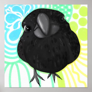 Close-up kraai poster