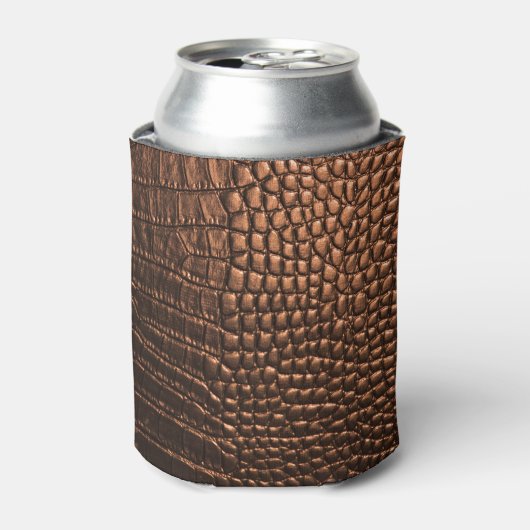 Close-up: krokodillenleer textuur. blikjeskoeler (Blikje Voorkant)