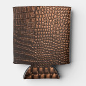 Close-up: krokodillenleer textuur. blikjeskoeler (Voorkant)