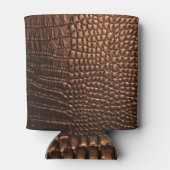 Close-up: krokodillenleer textuur. blikjeskoeler (Achterkant)