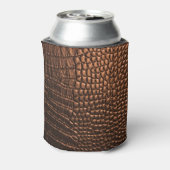 Close-up: krokodillenleer textuur. blikjeskoeler (Blikje Achterkant)