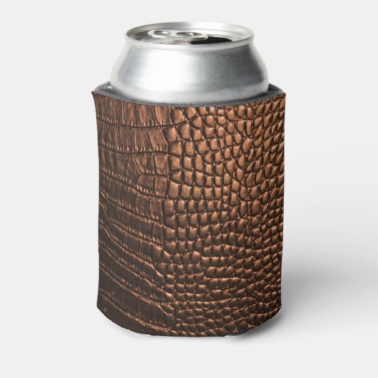 Close-up: krokodillenleer textuur. blikjeskoeler (Blikje Achterkant)