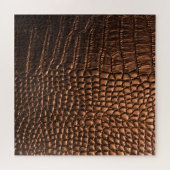 Close-up: krokodillenleer textuur. legpuzzel (Horizontaal)