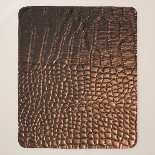 Close-up: krokodillenleer textuur. sherpa deken (Voorkant)