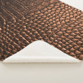 Close-up: krokodillenleer textuur. sherpa deken (3/4)