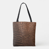 Close-up: krokodillenleer textuur. tote bag (Achterkant)