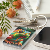 Close-up leguanenportret sleutelhanger (Voorkant Rechts)