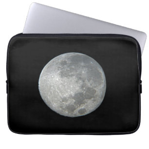 Close-up maan in de nachtelijke hemel.  Fotografie Laptop Sleeve