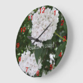 close-up Mountain Laurel Flowers Wall Clock Grote Klok (Hoek)