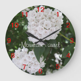  close-up Mountain Laurel Flowers Wall Clock Grote Klok