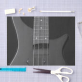 Close-Up Muziek Bass Gitaar Strings en Frets Tissuepapier (Craft)