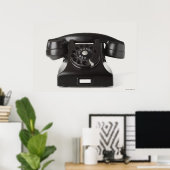 Close-up of a rotary phone poster (Thuiskantoor)