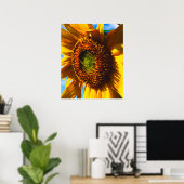 Close-up of a sunflower poster (Thuiskantoor)