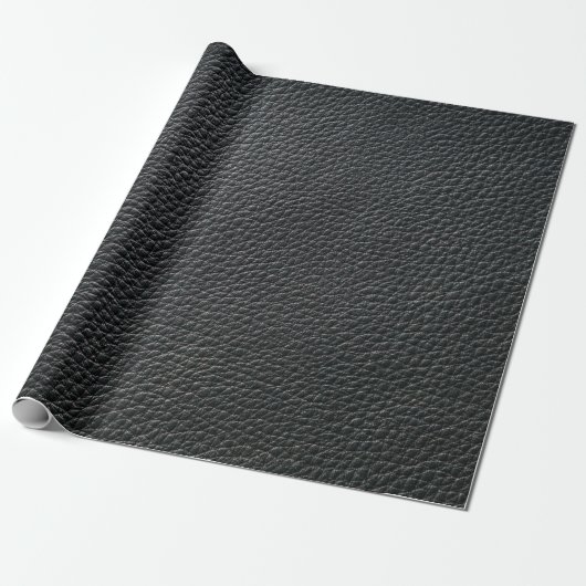 Close up of black leather texture and backgroundle cadeaupapier (Uitgerold)