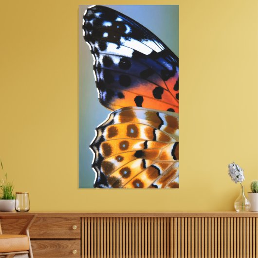 Close up of butterfly wings canvas afdruk (Insitu (Woonkamer))