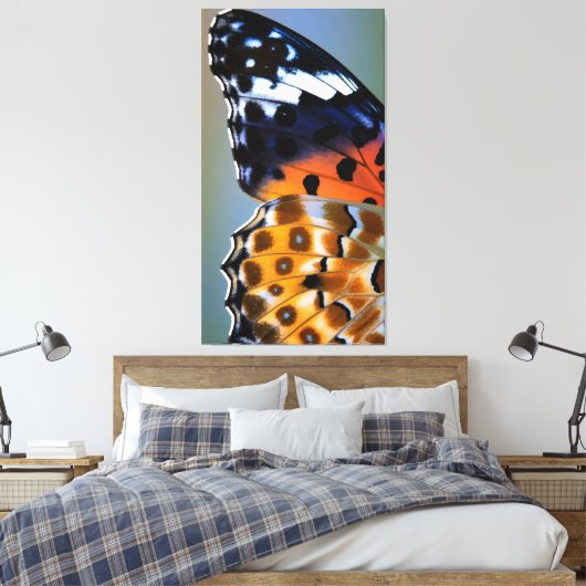 Close up of butterfly wings canvas afdruk (Insitu (Slaapkamer))