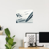 Close up of prescription pad and pen poster (Thuiskantoor)