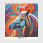 Close-up Paardenkop *personaliseer* Sticker (Vel)
