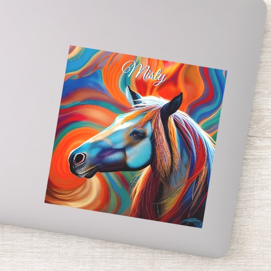 Close-up Paardenkop *personaliseer* Sticker (Detail)
