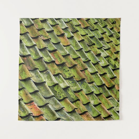 Close-up photo of green shingle roof wandkleed (Voorkant)