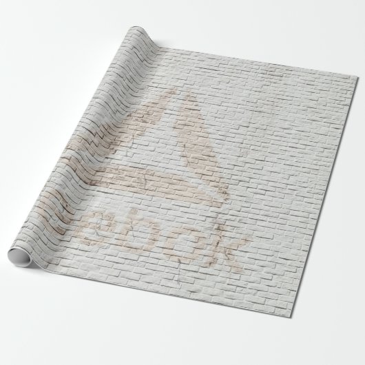 Close-up photo of Reebok logo on wall Cadeaupapier (Uitgerold)