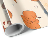 Close-Up Portrait of a Sweet-Faced Dog Cadeaupapier (Rol Hoek)