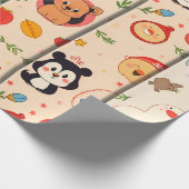 Close-Up Portrait of a Sweet-Faced Dog Cadeaupapier (Hoek)