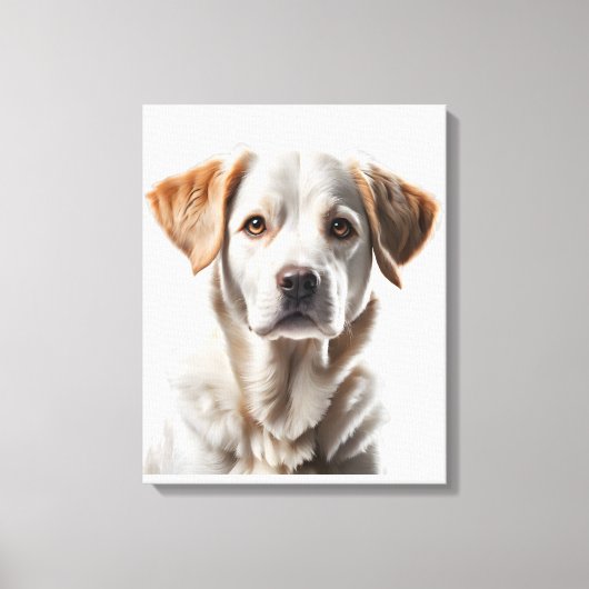 Close-Up Portrait of a Sweet-Faced Dog Canvas Afdruk (Voorkant)